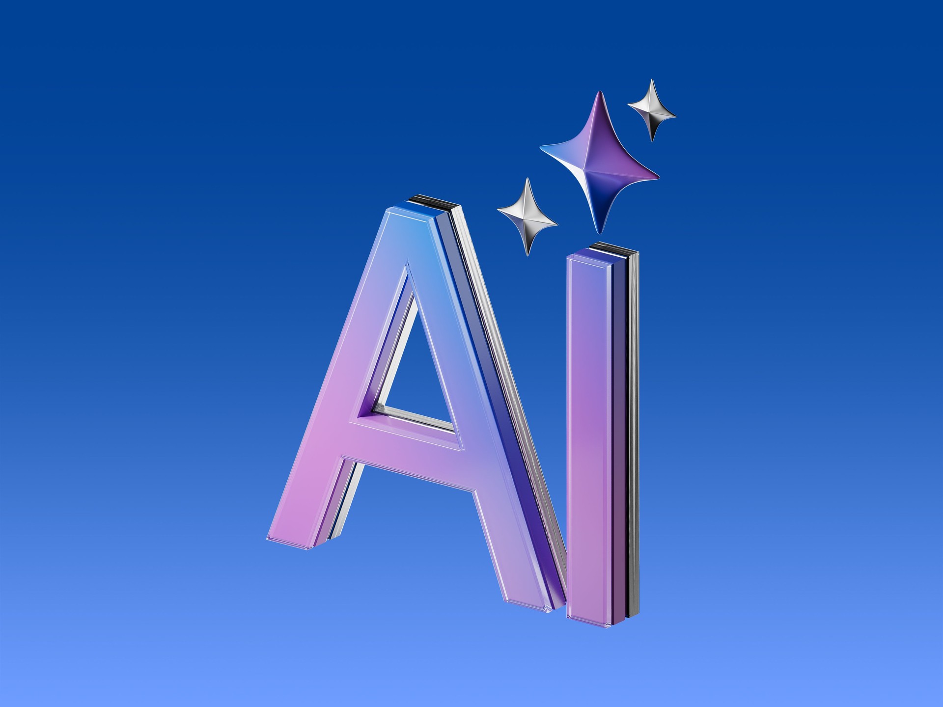Ai technology. Artificial Intelligence. AI tools for business, write code, chat bot. AI assistant. AI robot. Magic, code, design. 3d render icon